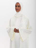 Load image into Gallery viewer, White Embroidery Abaya