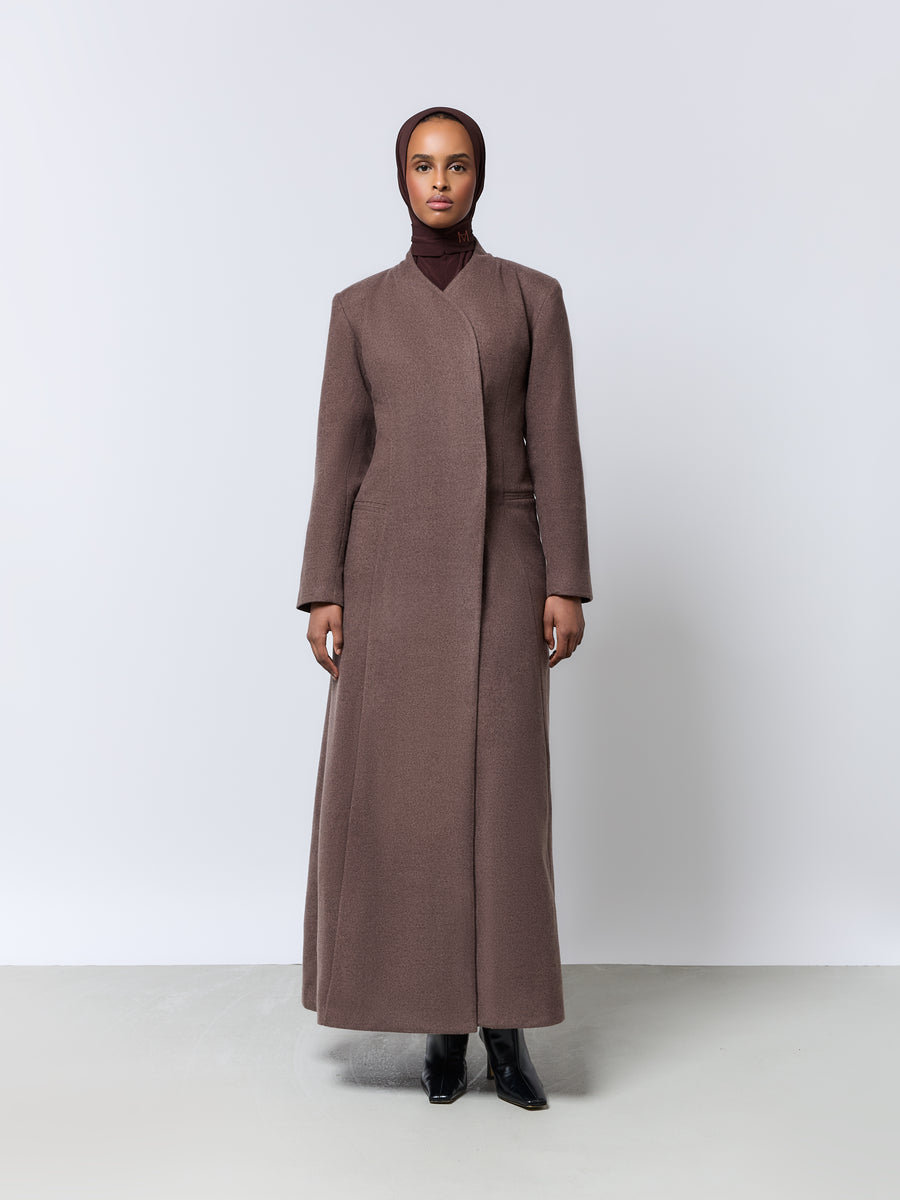 Wool Pressed Mocha Coat (limited edition) – AMUNE
