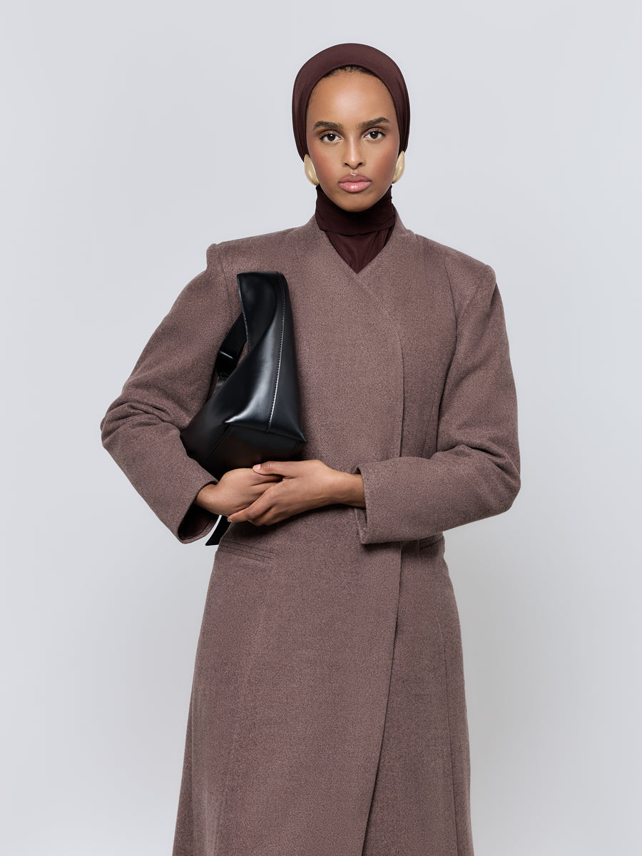 Wool Pressed Mocha Coat (limited edition) – AMUNE