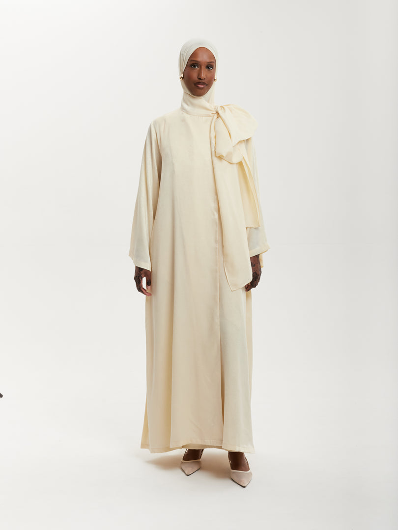 Soft Yellow Abaya