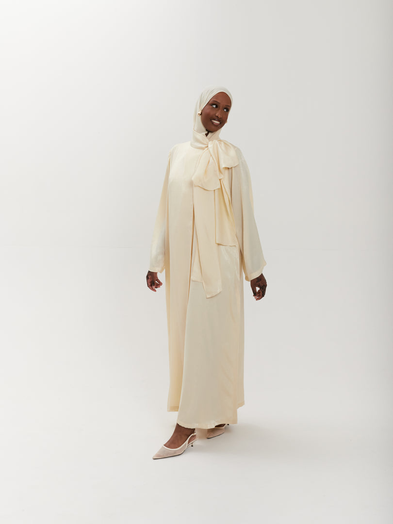 Soft Yellow Abaya