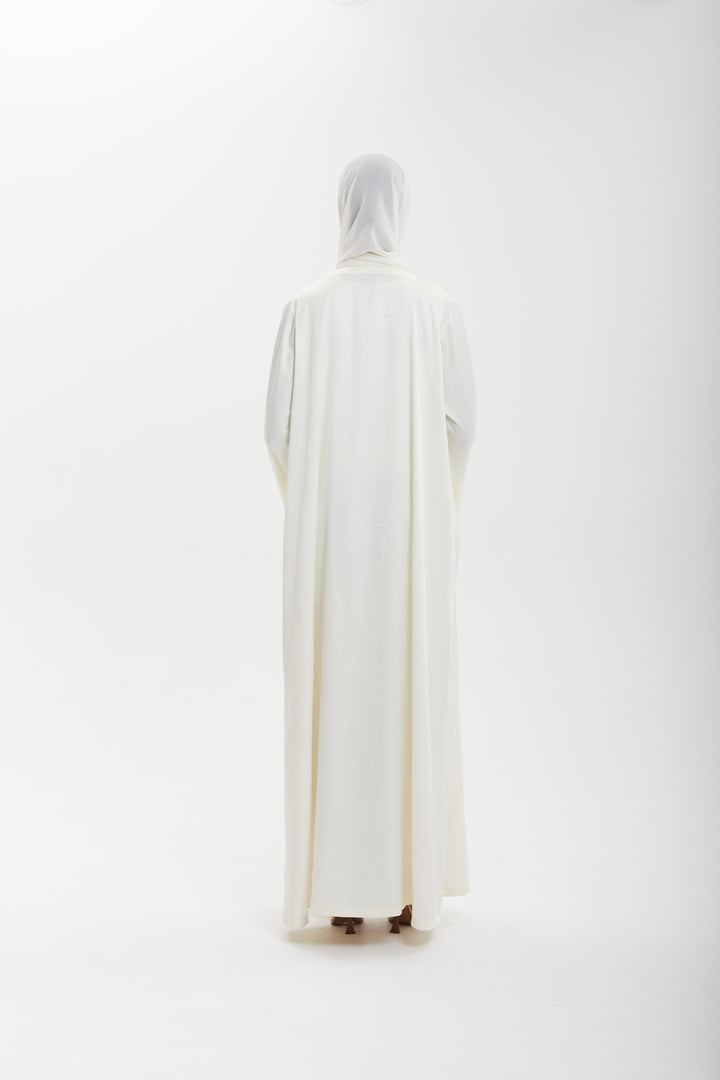 White Embroidery Abaya