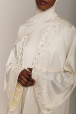 Load image into Gallery viewer, White Embroidery Abaya
